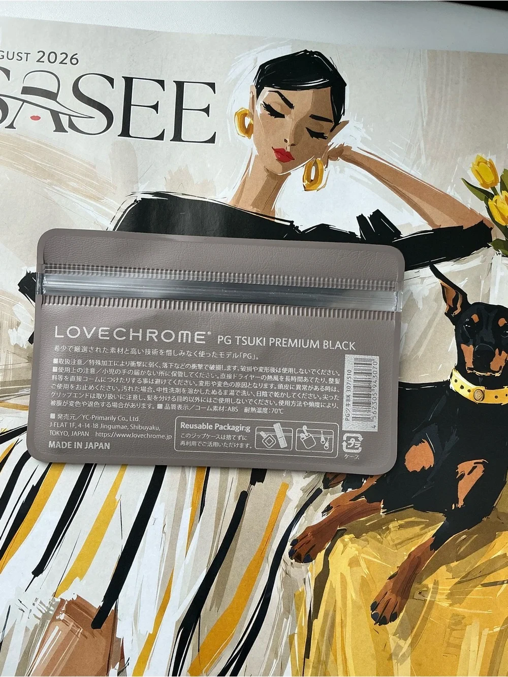 Love Chromé Premium Black Compact Comb - Black